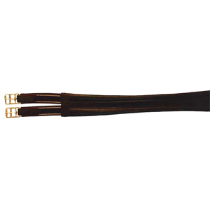 Sattelgurt Leder, schwarz - 140 cm