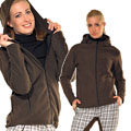 Ladies Fleece Jacket With Hood - XL